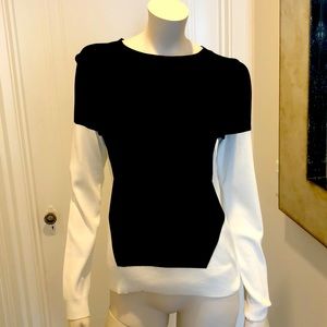 TOPSHOP Black & White Sweater Size 6